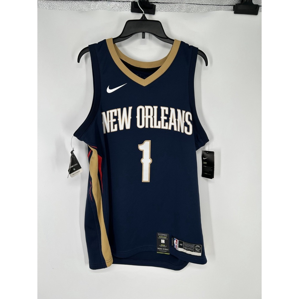 Nike New Orleans Pelicans #1 Zion Williamson Swingman Jersey Mens L 864493-427